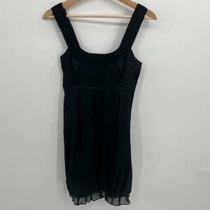 AX/Armani Exchange Black Silk Sleeveless Mini Dress